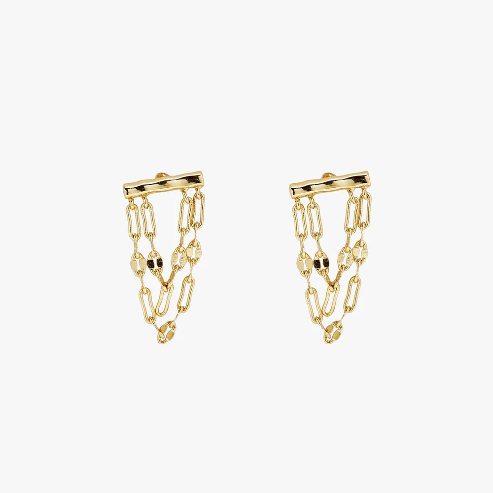 Draped Bar Earrings