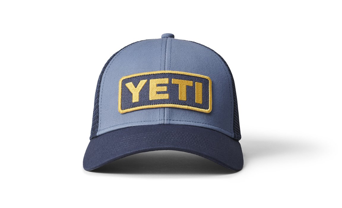 YETI / Mid-Pro Logo Badge Trucker Hat - King Crab Orange / White